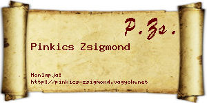 Pinkics Zsigmond névjegykártya